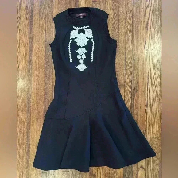 REVOLVE Marchesa Voyage Embroidered Tank Dress Asymmetrical Drop Waist Size 2 - Picture 9 of 12